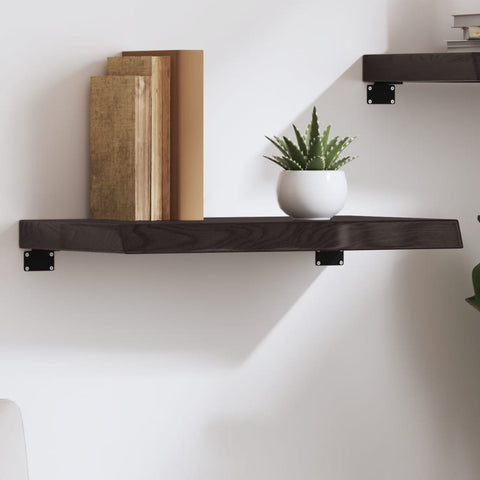 ZNTS Wall Shelf Dark Brown 60x40x cm Treated Solid Wood Oak 363769