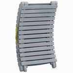 Sun Lounger Grey Wash Solid Acacia Wood 45959