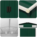 47032 Garden Shed Green 257x779x181 cm Galvanised steel