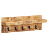 Wall Mounted Coat Rack 60x15x20 cm Solid Rough Mango Wood 286469