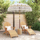 Balinese Parasol Cream 190 x 190 x 260 cm Cotton and solid wood 42006452