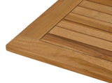 Table Top Rectangular Solid Teak Wood Natural 42033166