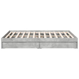 Bed Frame with Drawers without Mattress Concrete Grey 160x200 cm 3280646
