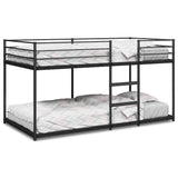 Bunk Bed without Mattress Black 75x190 cm Steel 4019874