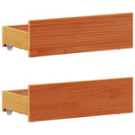ZNTS Bookcase Bed without Mattress Wax Brown 90x200 cm Solid Wood Pine 3308932