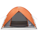 Camping Tent with Rainfly Water-resistant Dome Grey and Orange 42028527