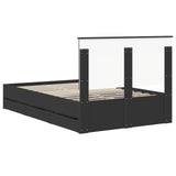 Bed Frame with Drawer Black 120 x 200 cm Engineer Wood 3411132