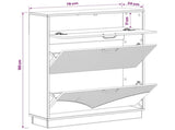 Shoe Cabinet HOORN 78 x 24 x 100 cm Engineered Wood White 897315