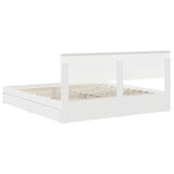 Storage Bed with Headboard White 180 x 200 cm Engineered Wood 3410770