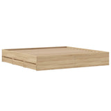 Bed Frame with Drawers without Mattress Sonoma Oak 180x200 cm Super King 3207254