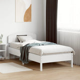 Bed Frame without Mattress White 90x190 cm Single Solid Wood Pine 3207238