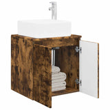 Wall-Mounted Sink Vanity Smoked Oak 49.5 x 41 x 63 cm 890407