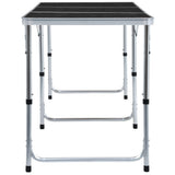 Foldable Camping Table Grey Aluminium 180x60 cm 48175