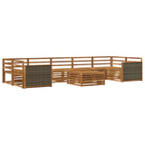 Outdoor Sofa Set 8 pcs Natural Solid Acacia Wood 3383137