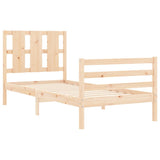Bed Frame without Mattress Single Solid Wood 3194081