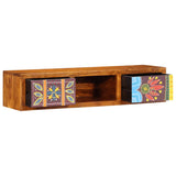 Wall-mounted TV Cabinet Multicolour 100x30x22 Solid Wood Acacia 4016506