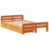 Bed frame without Mattress Wax Brown 120x200 cm Solid Wood Pine 3309043