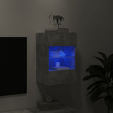 TV Wall Cabinet with LED Lights Concrete Grey 40x30x60.5 cm 837084