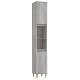 3 Piece Bathroom Furniture Set Grey Sonoma Engineered Wood 3185587