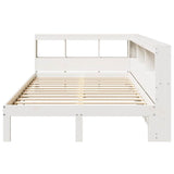 Bookcase Bed without Mattress White 120x200 cm Solid Wood Pine 3324386