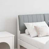 Upholstered Headboard Light Grey 120 cm Solid Pine Wood 879243