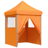Foldable Party Tent Pop-Up with 4 Sidewalls Orange 4005001