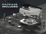 15 Bar Coffee Machine, with Adjustable Grind, Steamer and Accessories - Silver Colour T3398P329462