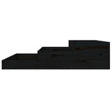 Planter Black 107x107x27 cm Solid Wood Pine 823917
