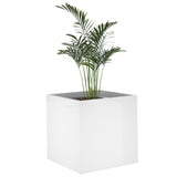 Planter Box High Gloss White 40x40x40 cm Engineered Wood 808798