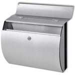 Double Mailbox on Stand Stainless Steel 271748