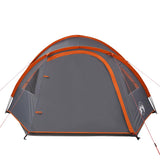 Camping Tent Dome 4-Person Orange Waterproof 94351