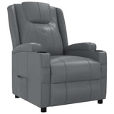Recliner Chair Grey Faux Leather 340962