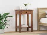 Plant Stand with Drawer Brown 34 x 25 x 52 cm Mahogany Wood 42012412