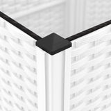 Garden Planter with Trellis White 120x120x121.5 cm PP 153287
