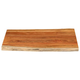 Table Top 90x80x3.8 cm Rectangular Solid Wood Acacia Live Edge 370651