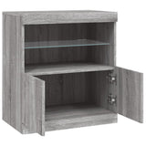 Sideboard with LED Lights Grey Sonoma 60x37x67 cm 836656