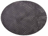 Area Rugs Round SIROLO Anthracite 120 CM Polyester 42022788