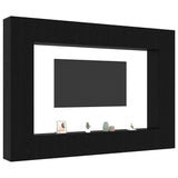 TV Cabinet Set 8 pcs Black Oak Engineered Wood 3332528