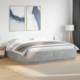 Bed Frame without Mattress Concrete Grey 200x200 cm 3209677