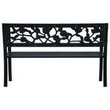 Garden Bench 125 cm Black Steel 47942