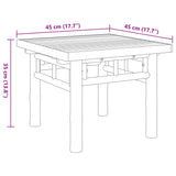 ZNTS Coffee Table 45x45x35 cm Bamboo 366467