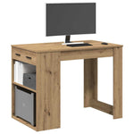 ZNTS Desk with Drawer and Shelf Artisan Oak 102x62x77.5 cm Engineered Wood 858694