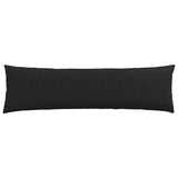 Sofa Pillows 2 pcs Black 145 x 40 cm Fabric 42013827