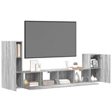 4 Piece TV Cabinet Set Grey Sonoma Engineered Wood 3114628