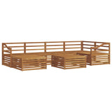 Outdoor Sofa Set 7 pcs Natural Solid Acacia Wood 3373794