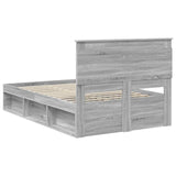 Bed Frame with Drawer Grey Sonoma 135 x 190 cm Solid Pine Wood 3410101