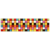Stair Mats 15 pcs 76 x 20 cm Colourful Block Pattern Polyester 42054626