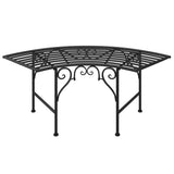 Tree Bench Black Steel Medium Durable Circular Tree Bench 318826
