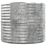 Garden Raised Bed Galvanised Steel 152x80x68 cm Silver 318952