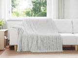 Throw Blankets 6 pcs Grey 200 x 150 cm Fleece 42016878